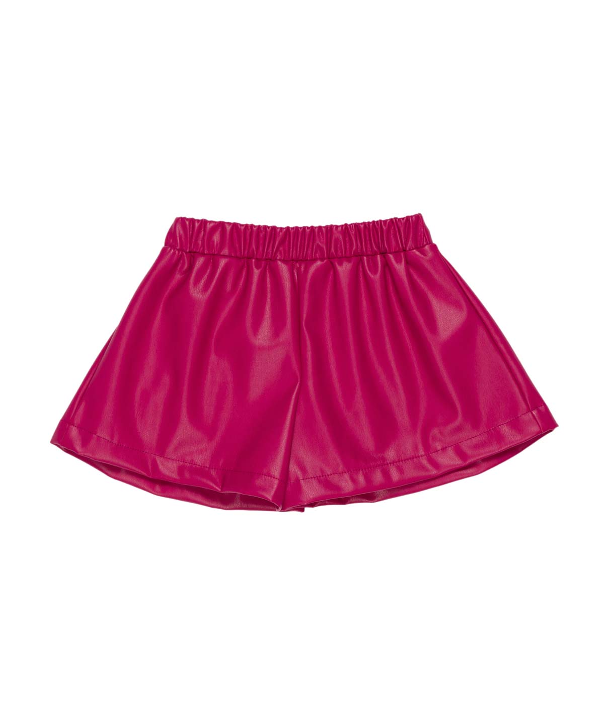 Girl Faux Leather Skirt with Elastic Waist Black / 7Y