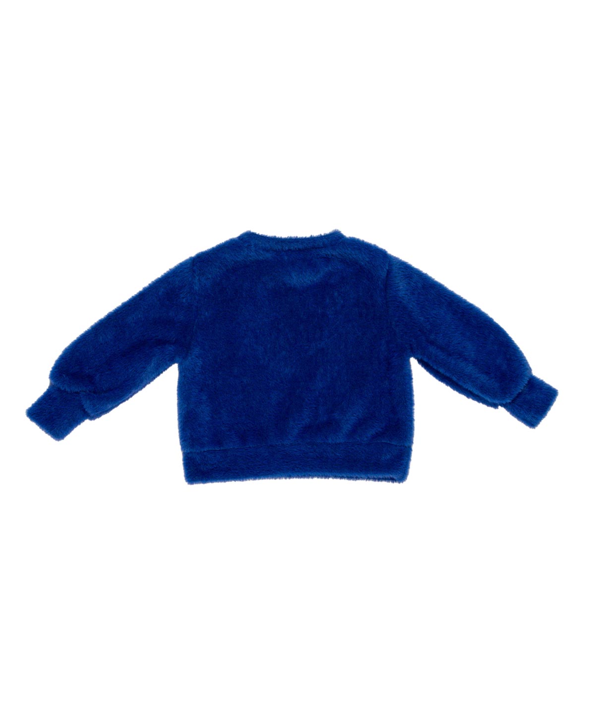 Girl Fuzzy Sweater with Star Patches Indigo / 7Y