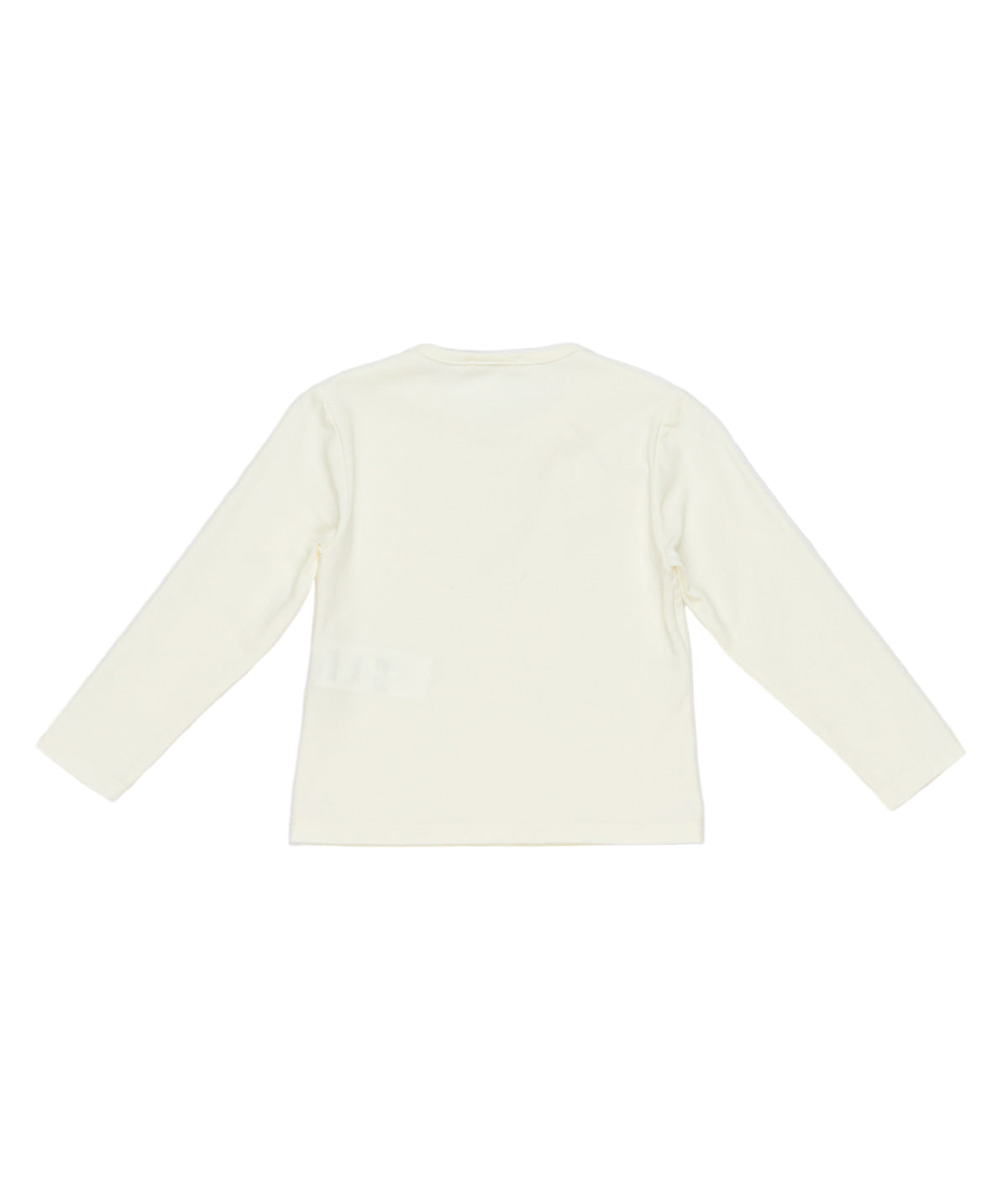 Girl Long Sleeve Top with Bow Accents Off White / 7Y