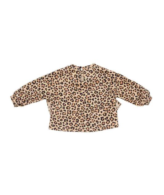 Girl Leopard Print Top with Bow Details Spotted / 9M
