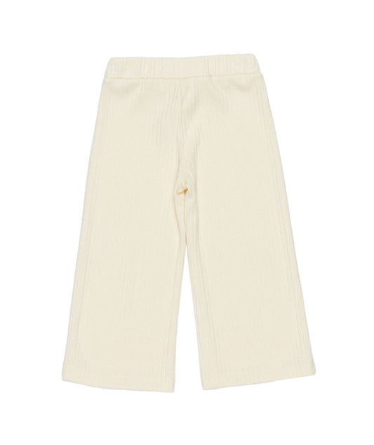 Girl Ribbed Knit Pants Off White / 7Y