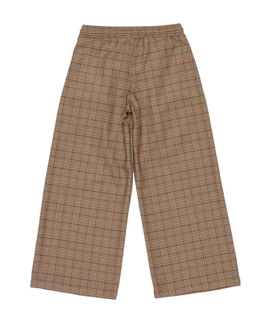 Girl Checked Wide-Leg Pants Chocolate Check / 8Y