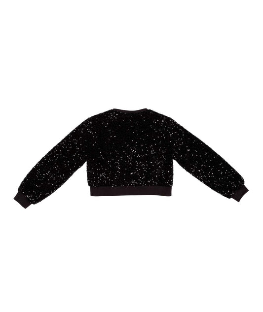 Girl Sequined Zip-Up Jacket Black / 8Y