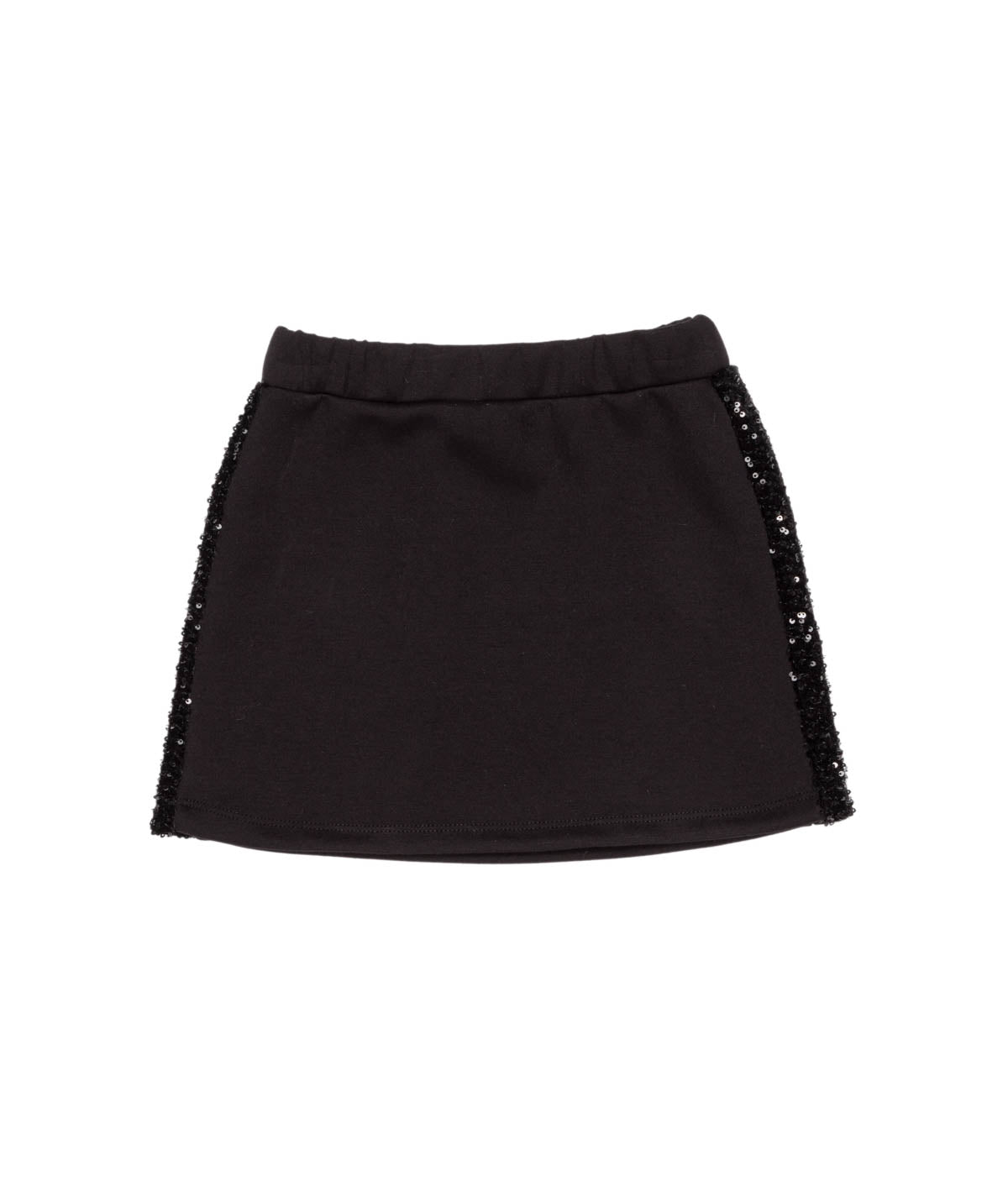 Girl Mini Skirt with Sequin Side Panels Black / 7Y