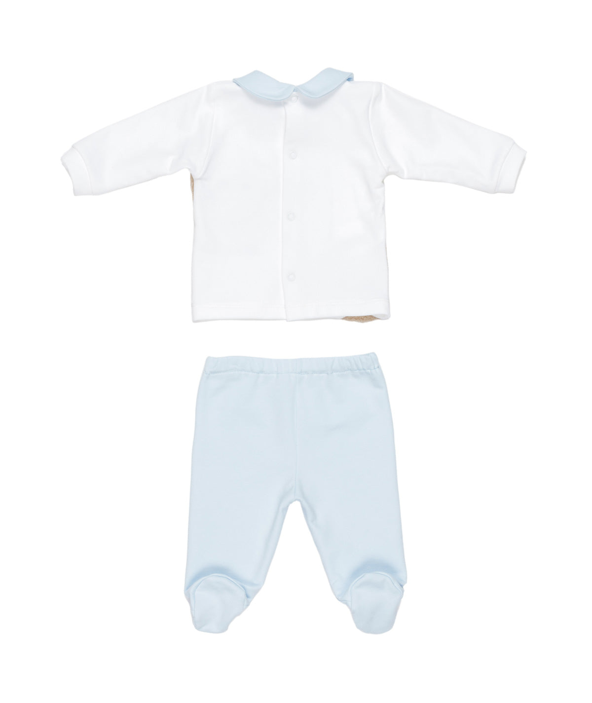 Baby Boy Two-Piece Set with Teddy Bear AppliquŽs Off White-Heavenly / 6M
