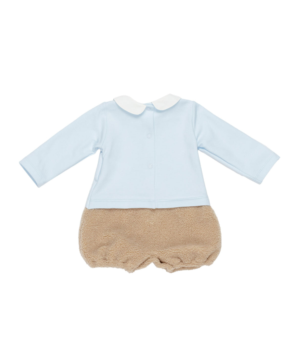 Baby Boy Teddy Bear Romper Heavenly-Beige / 9M