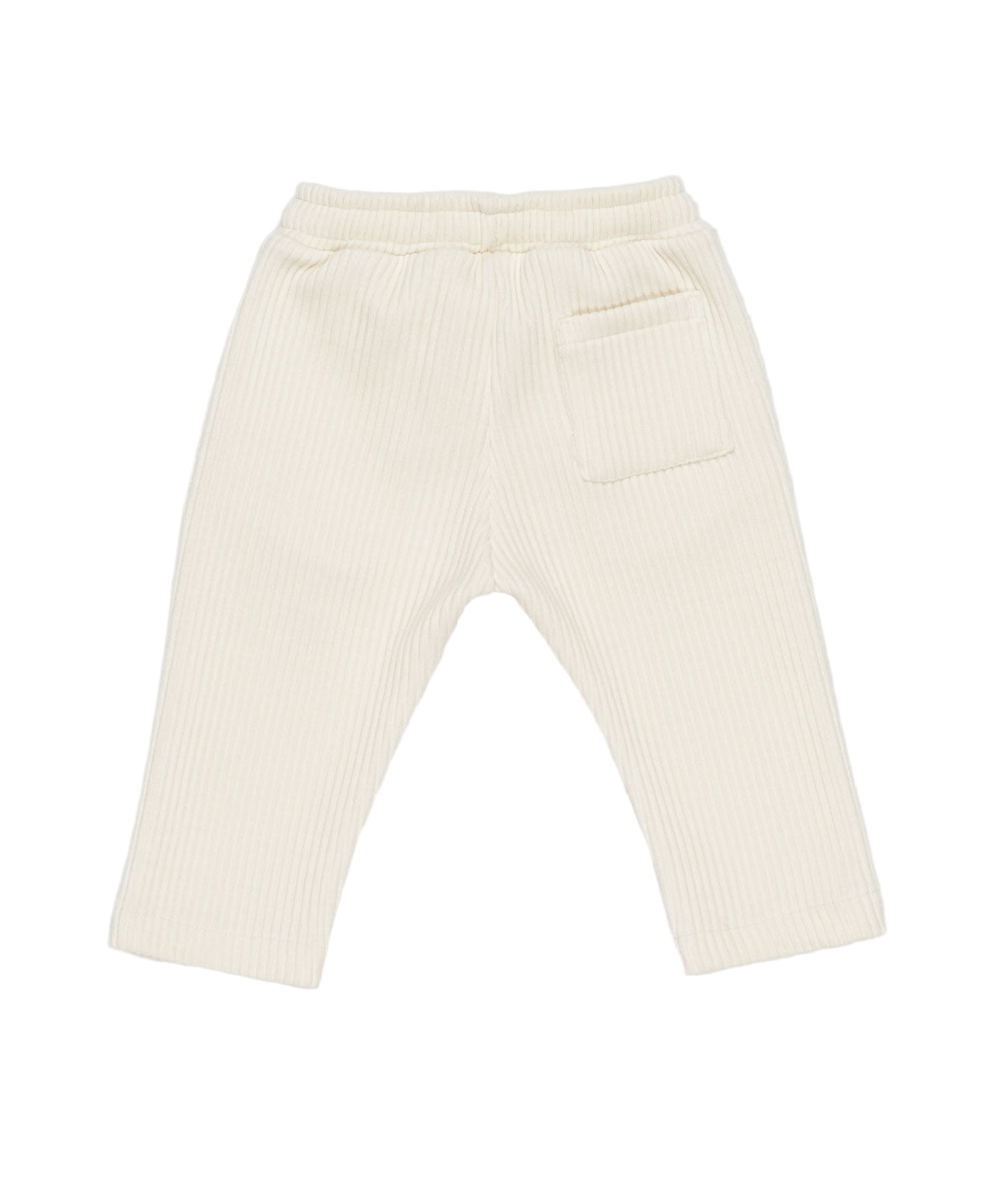 Ribbed Pants with Drawstring Off White / 9M