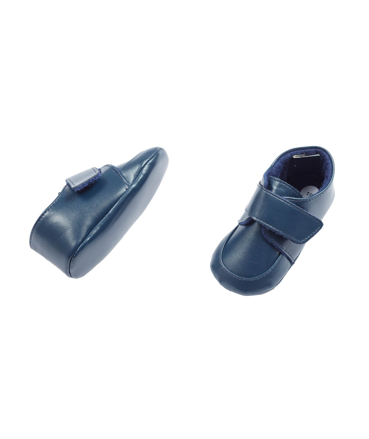 Navy Leather Baby Shoes Blue / 19N