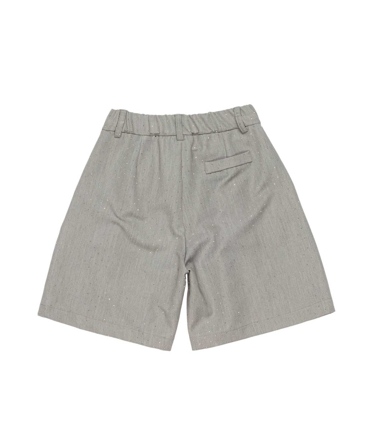 Pleated Shorts with Sparkle Detail Black / 8Y