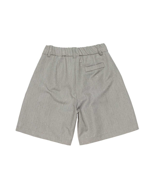 Pleated Shorts with Sparkle Detail Black / 8Y