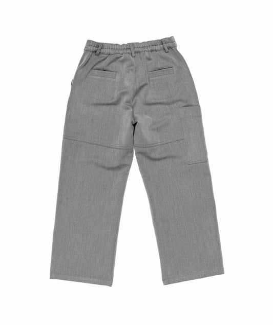 Straight-Leg Pants with Utility Stitching Grey / 8Y