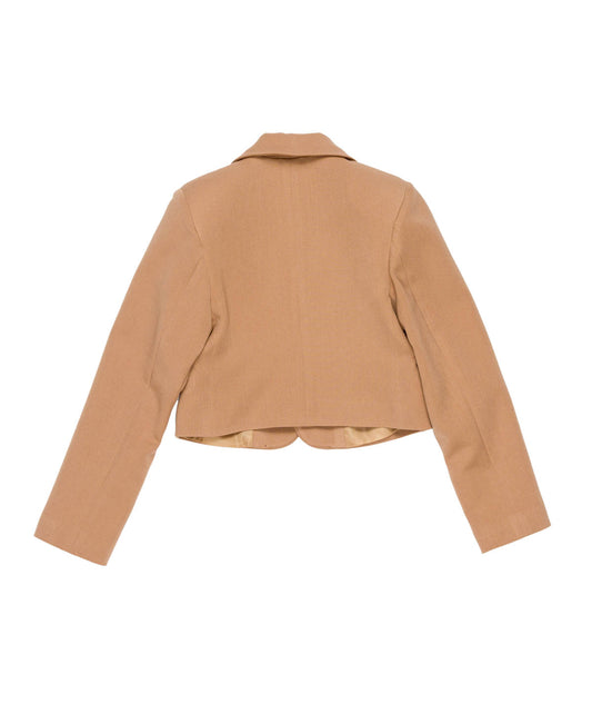 Cropped Blazer with Covered Buttons Black / 8Y