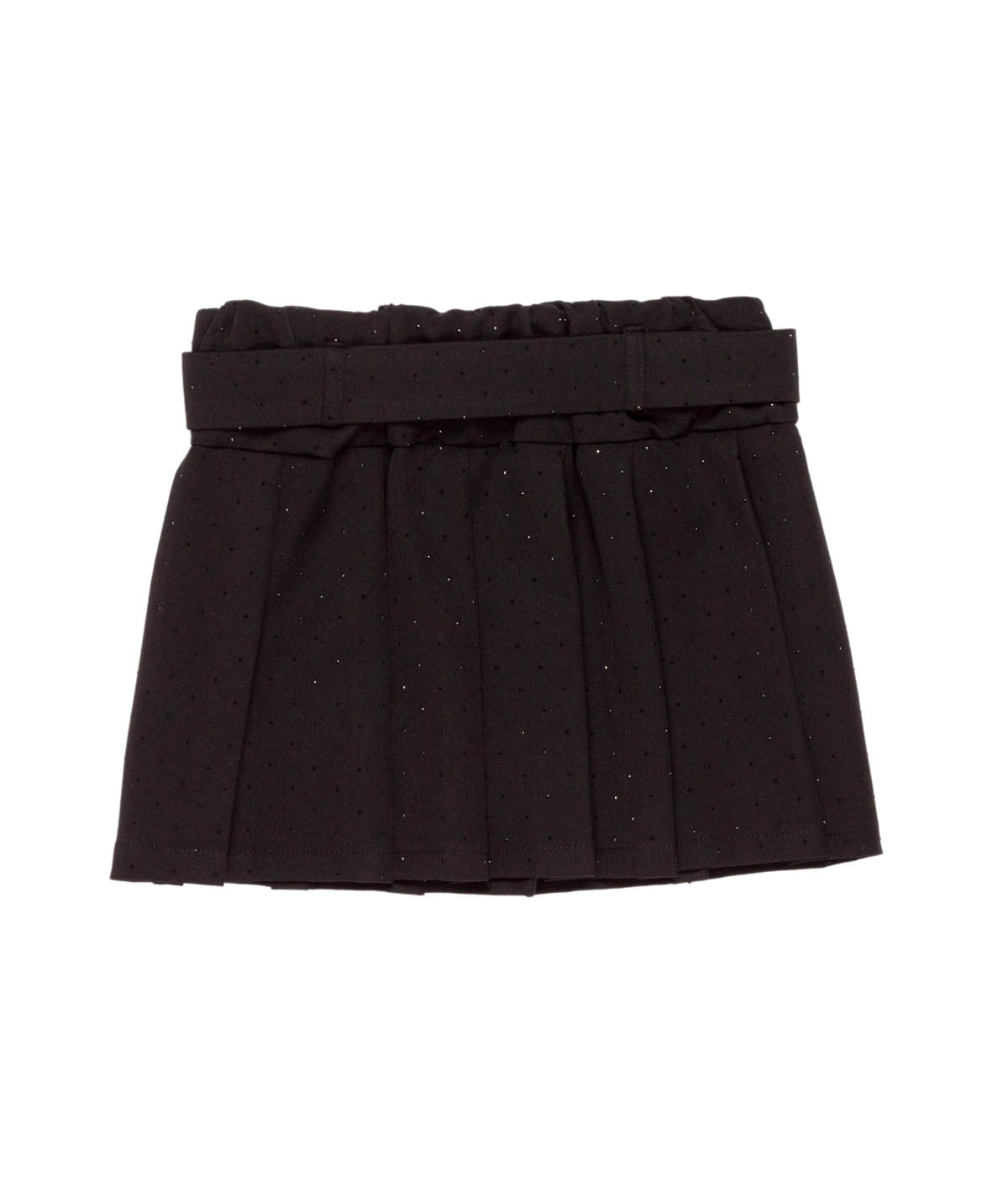 Pleated Skirt with Belt and Sparkle Detail Black / 8Y