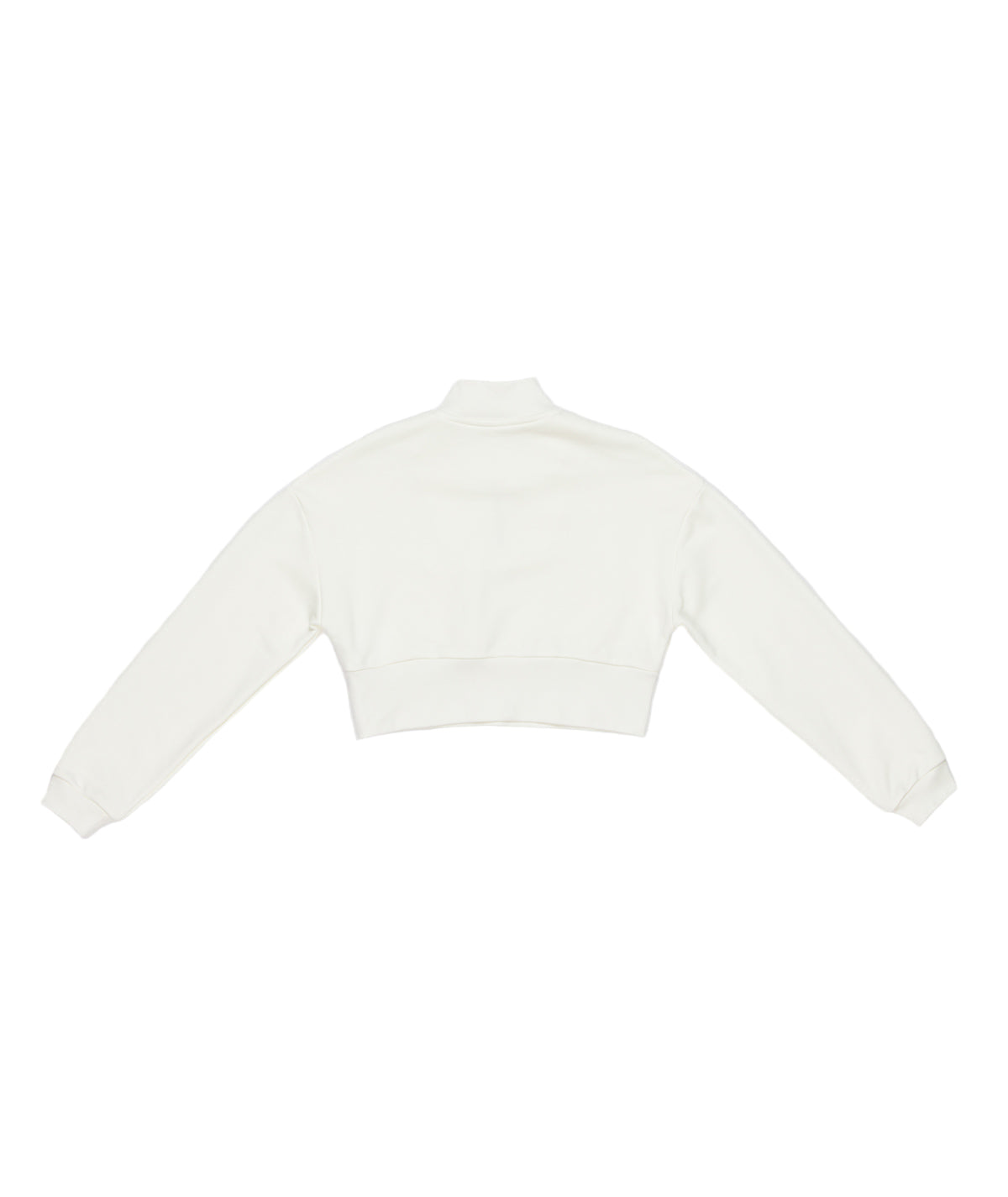 Cropped Sweatshirt with Zip Collar Black / 8Y