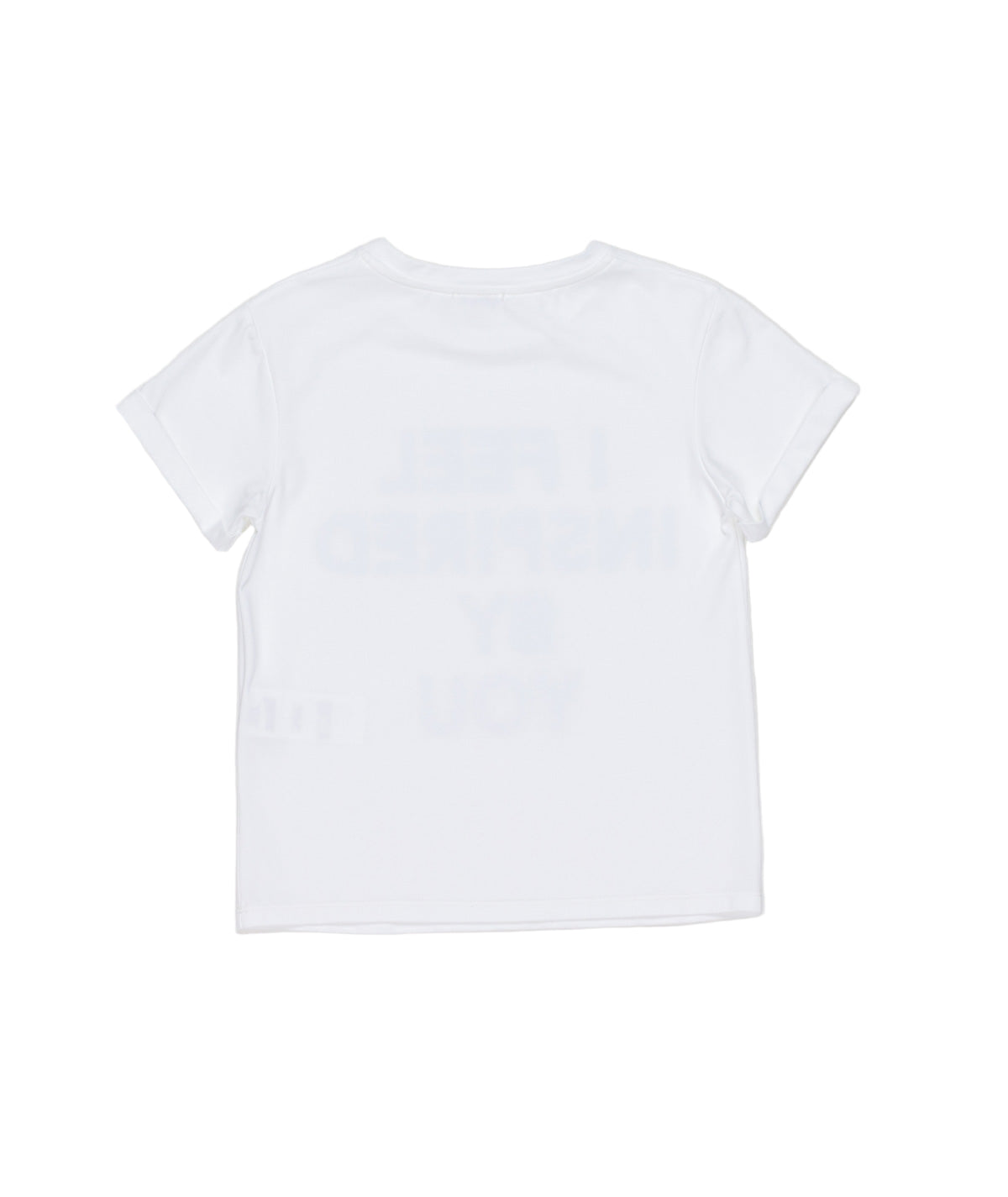 Lulu GirlGraphic T-Shirt with ÒI FEEL INSPIRED BY YOUÓ Print White / 8Y