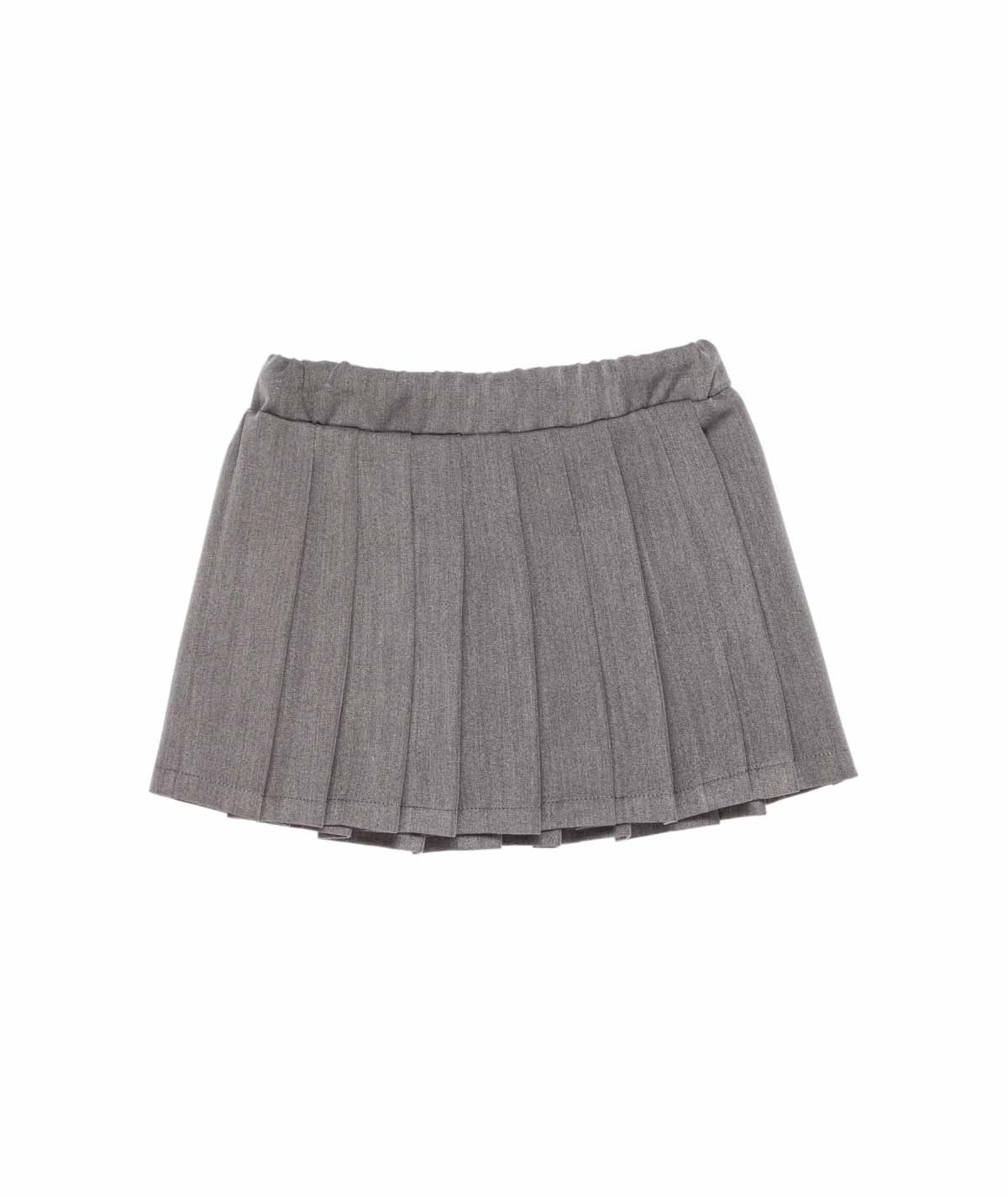 Pleated Skirt with Drawstring Waist inGrey Grey / 8Y