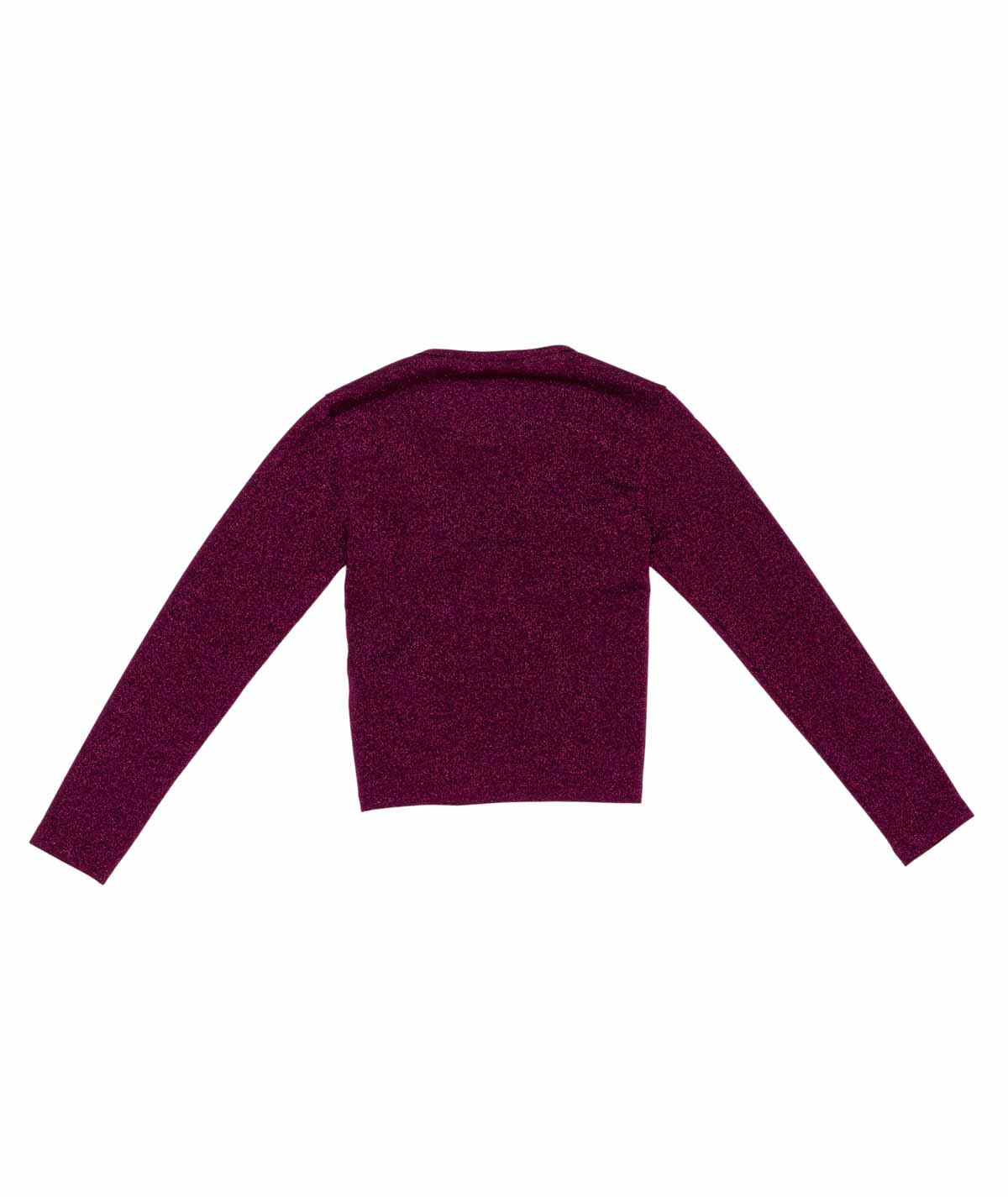 Shimmer Long-Sleeve Top with Front Twist and Keyhole Detail Grey / 8Y