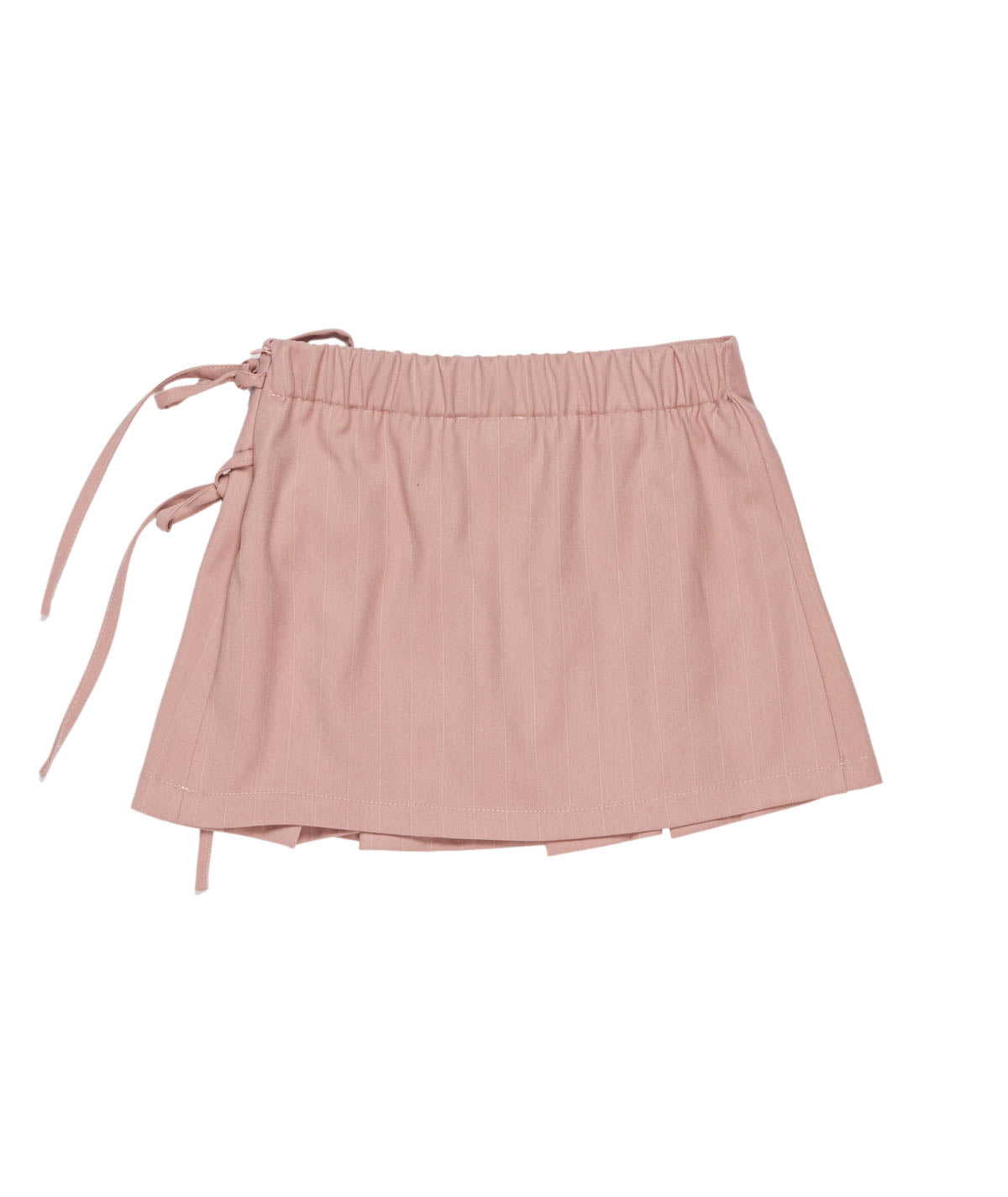 Pleated Mini Skirt with Side Bow Ties Pink / 8Y