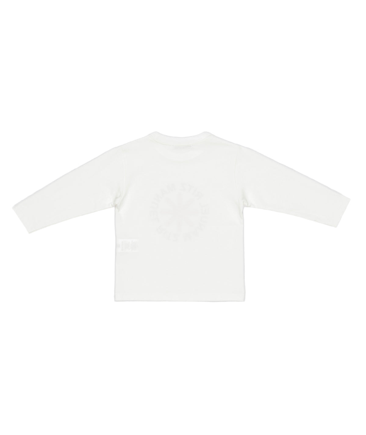 Boy White Long-Sleeve T-Shirt with Logo Print Milk-Red / 8Y