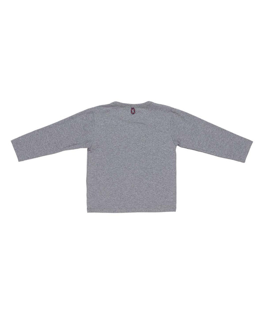 Boy Grey Long-Sleeve Logo T-Shirt Melange Gray / 8Y