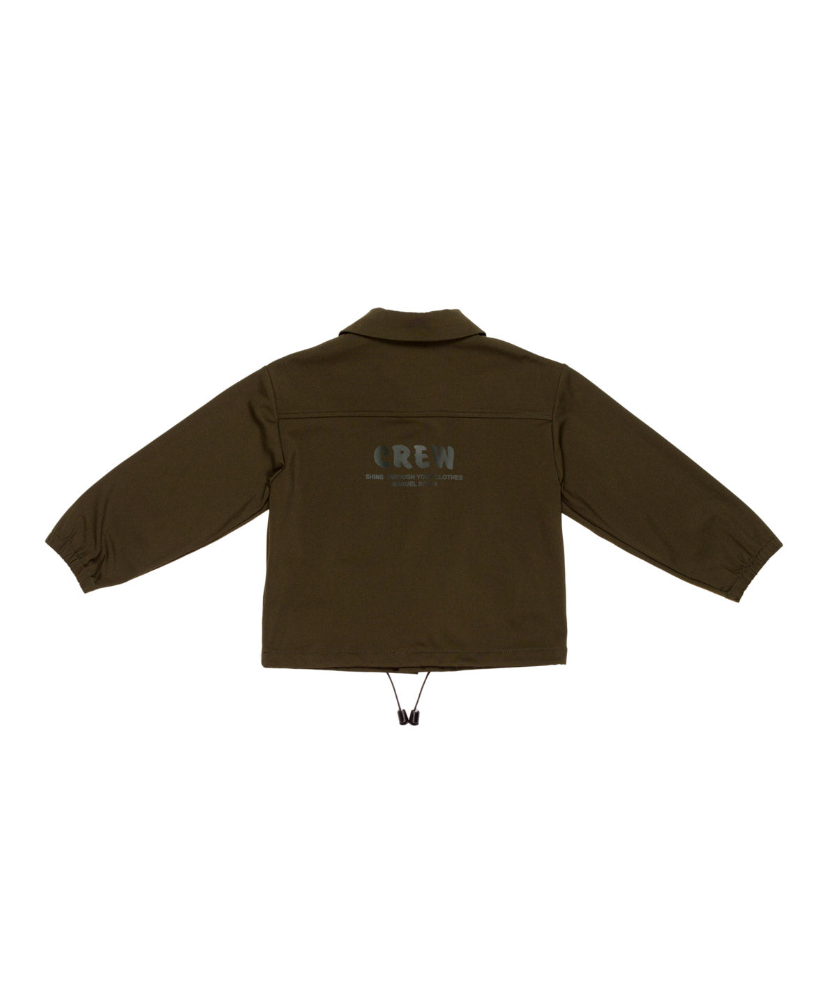 Boy Button-Up Jacket with Drawstring Hem