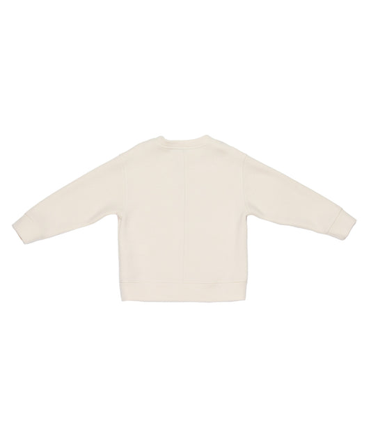 Boy Crewneck Sweatshirt with Front Logo Beige / 8Y