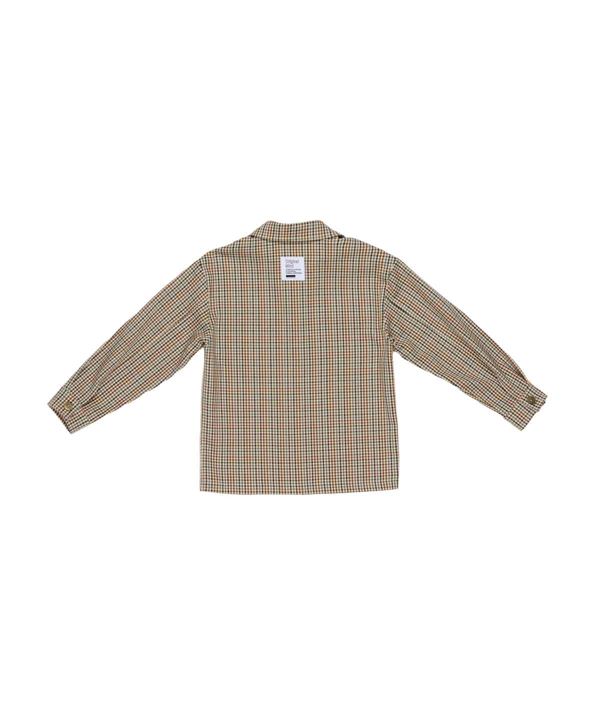 Boy Checked Shirt with Long Sleeves Camel / 8Y