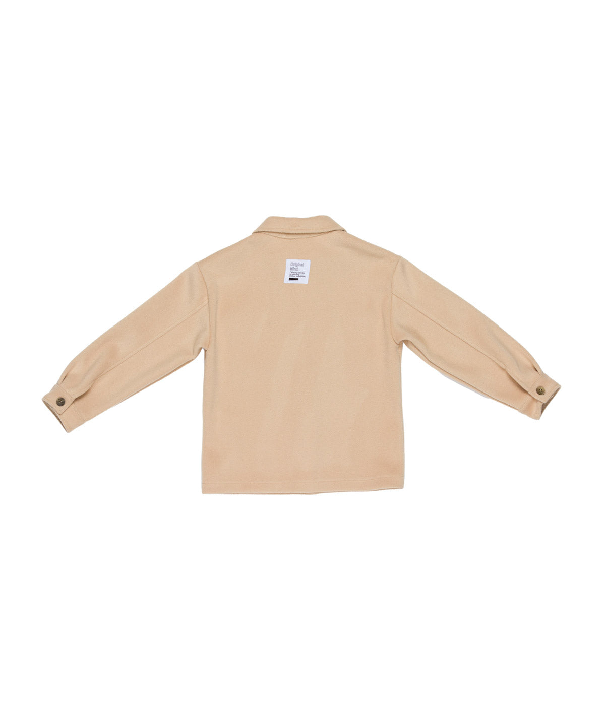 Boy Long-Sleeve Shirt with Back Label Detai Beige / 8Y