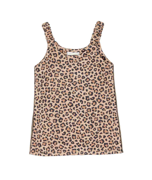 Girl Leopard Print Sleeveless Dress Spotted / 7Y