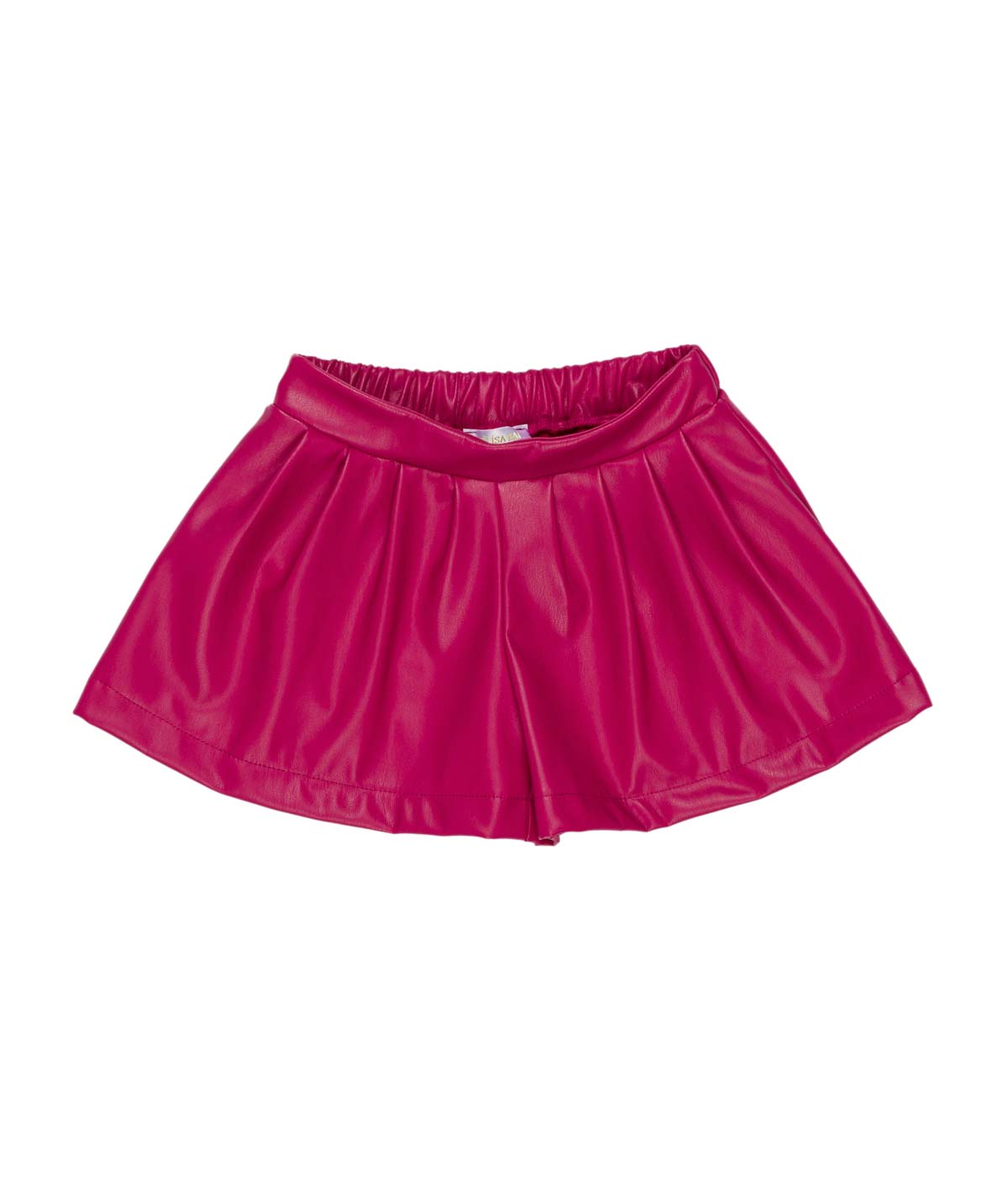 Girl Faux Leather Skirt with Elastic Waist Black / 7Y