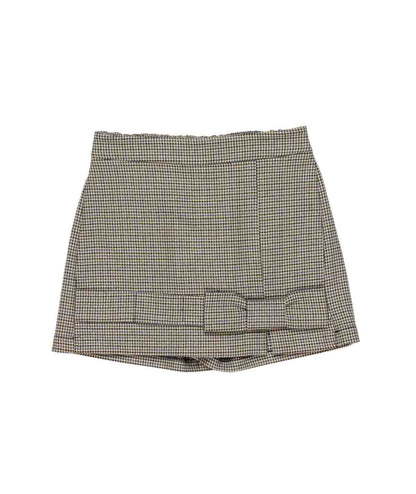 Girl Checked Skort with Bow Detail Indigo Check / 7Y