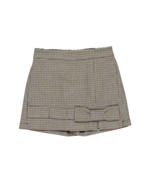 Girl Checked Skort with Bow Detail Indigo Check / 7Y