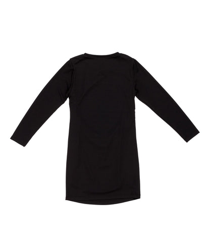 Girl Long-Sleeve Dress with Side Ruching Plum / 8Y