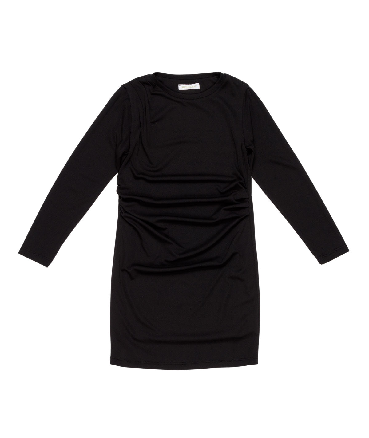 Girl Long-Sleeve Dress with Side Ruching Plum / 8Y