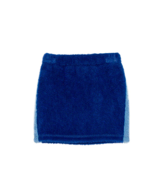 Girl Fuzzy Skirt with Contrast Side Panels Indigo / 7Y