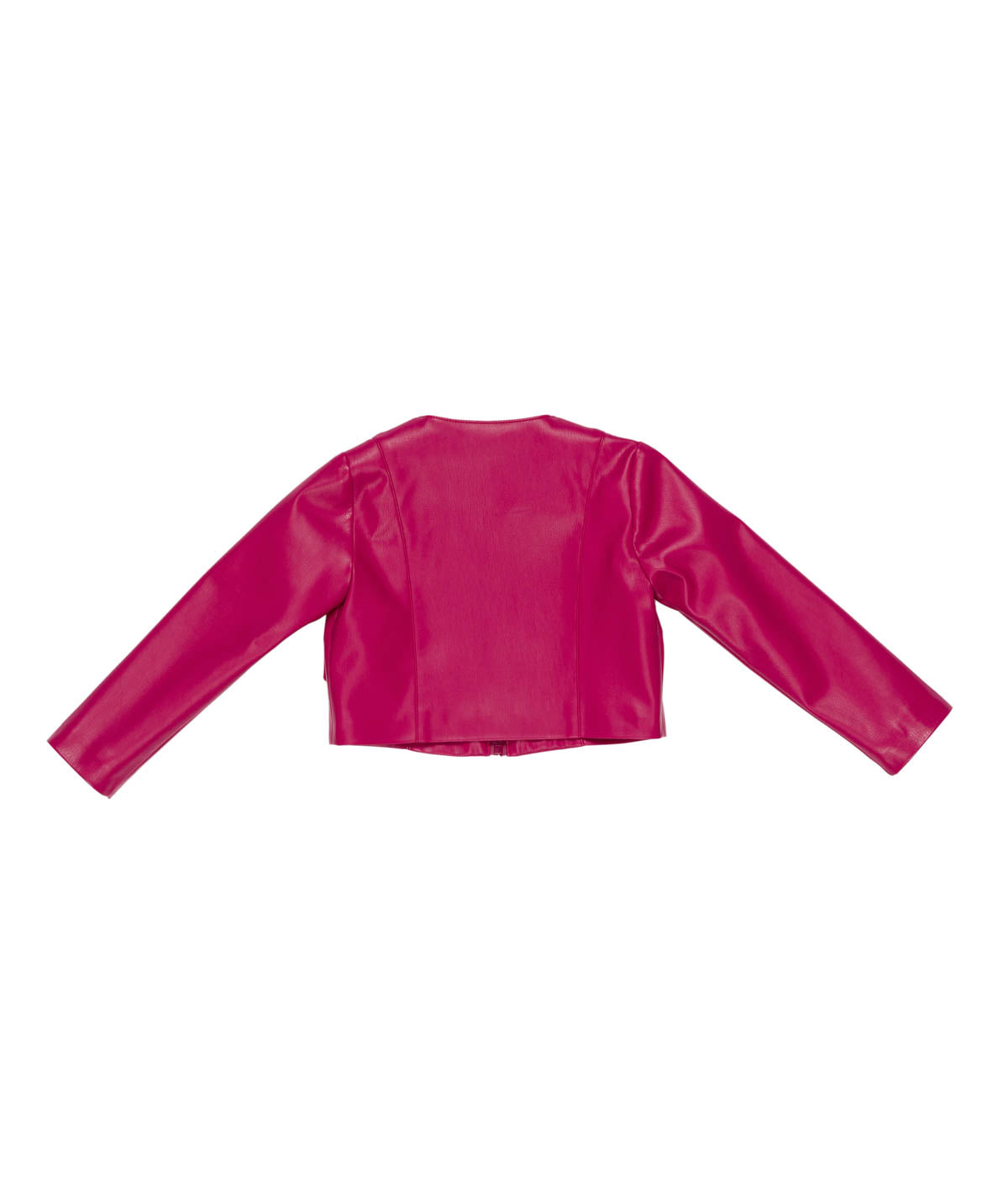 Girl Cropped Faux Leather Jacket Amaranth / 7Y
