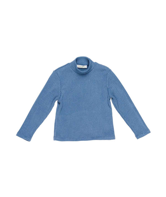 Girl Ribbed Turtleneck Top Off White / 7Y