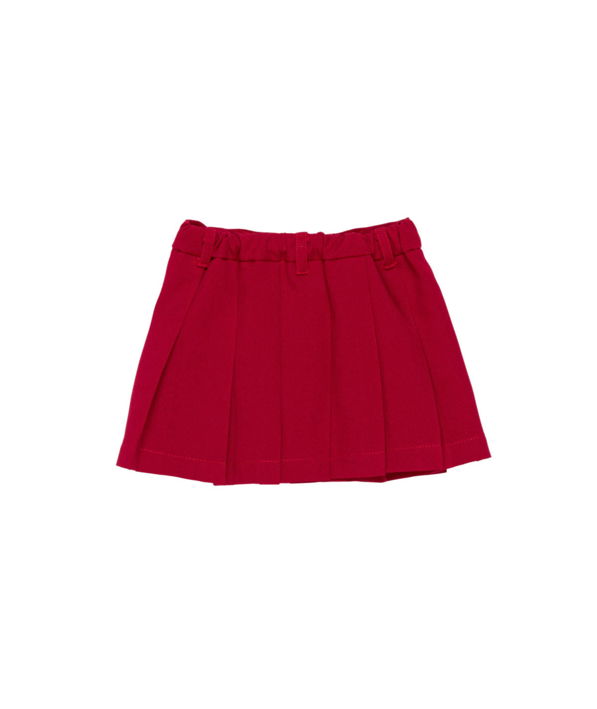 Girl Pleated Skirt with Belt Loops Bordeaux / 9M