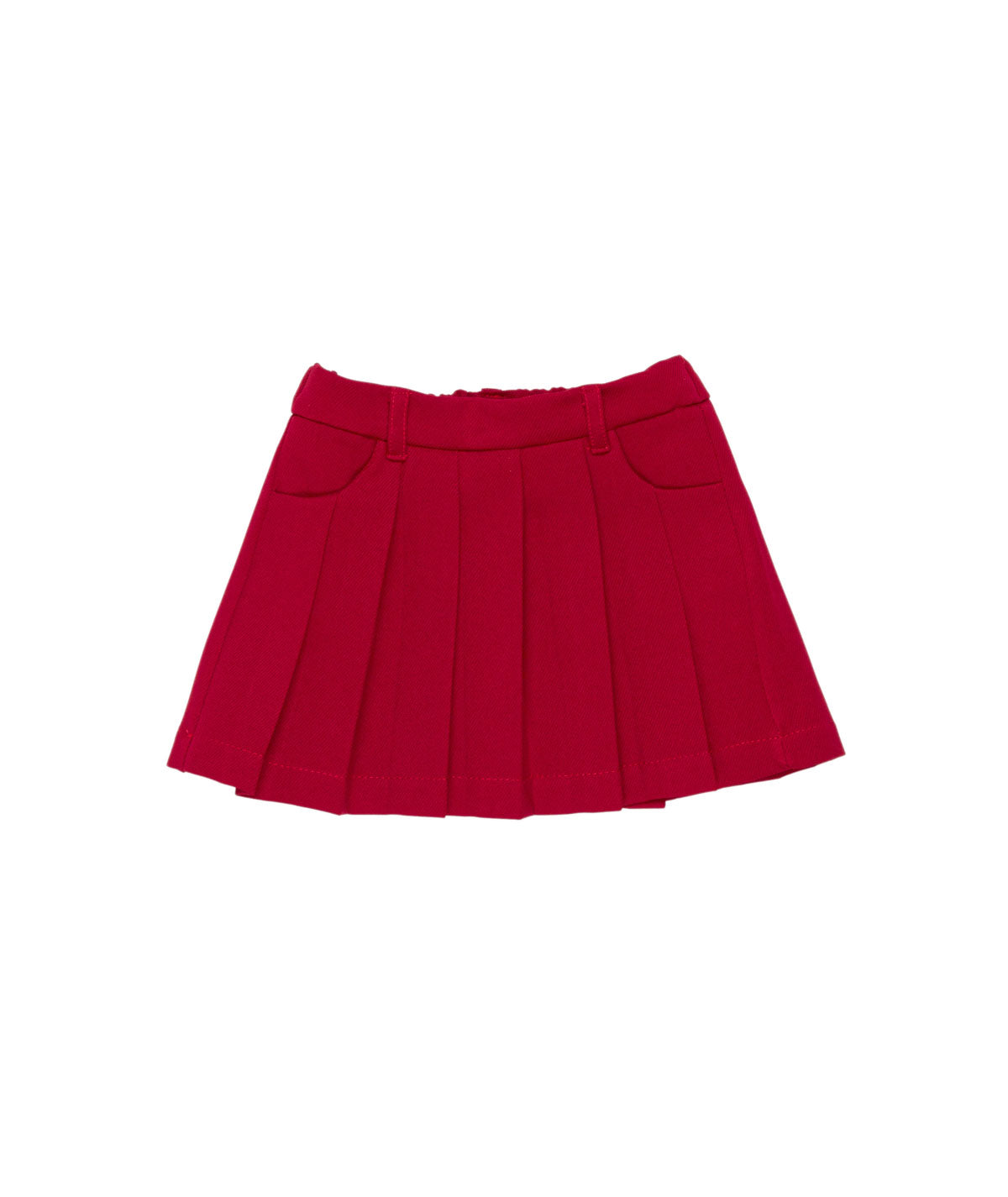 Girl Pleated Skirt with Belt Loops Bordeaux / 9M
