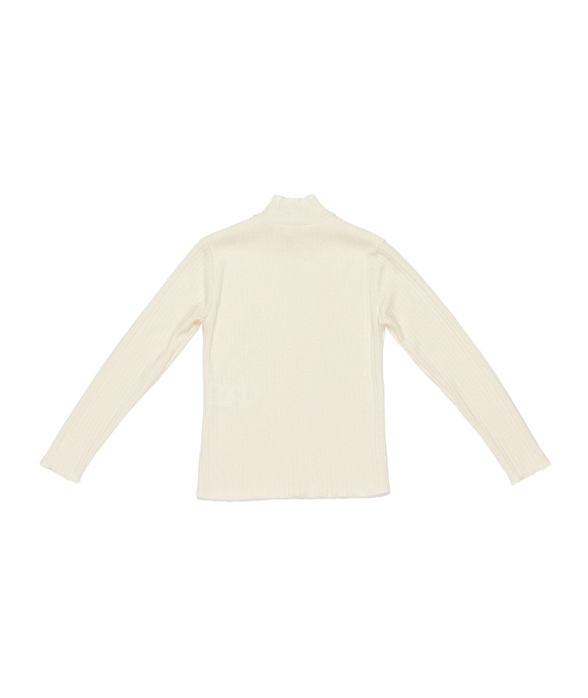 Girl Ribbed Long Sleeve Top with Ruffled Neckline Plum / 8Y