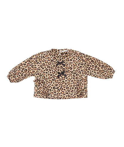 Girl Leopard Print Top with Bow Details Spotted / 9M
