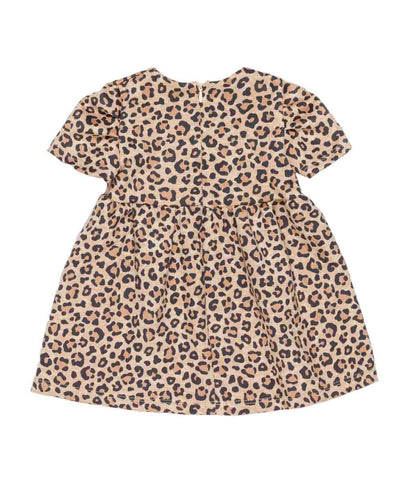 Girl Leopard Print Dress with Bow Accents Spotted / 9M