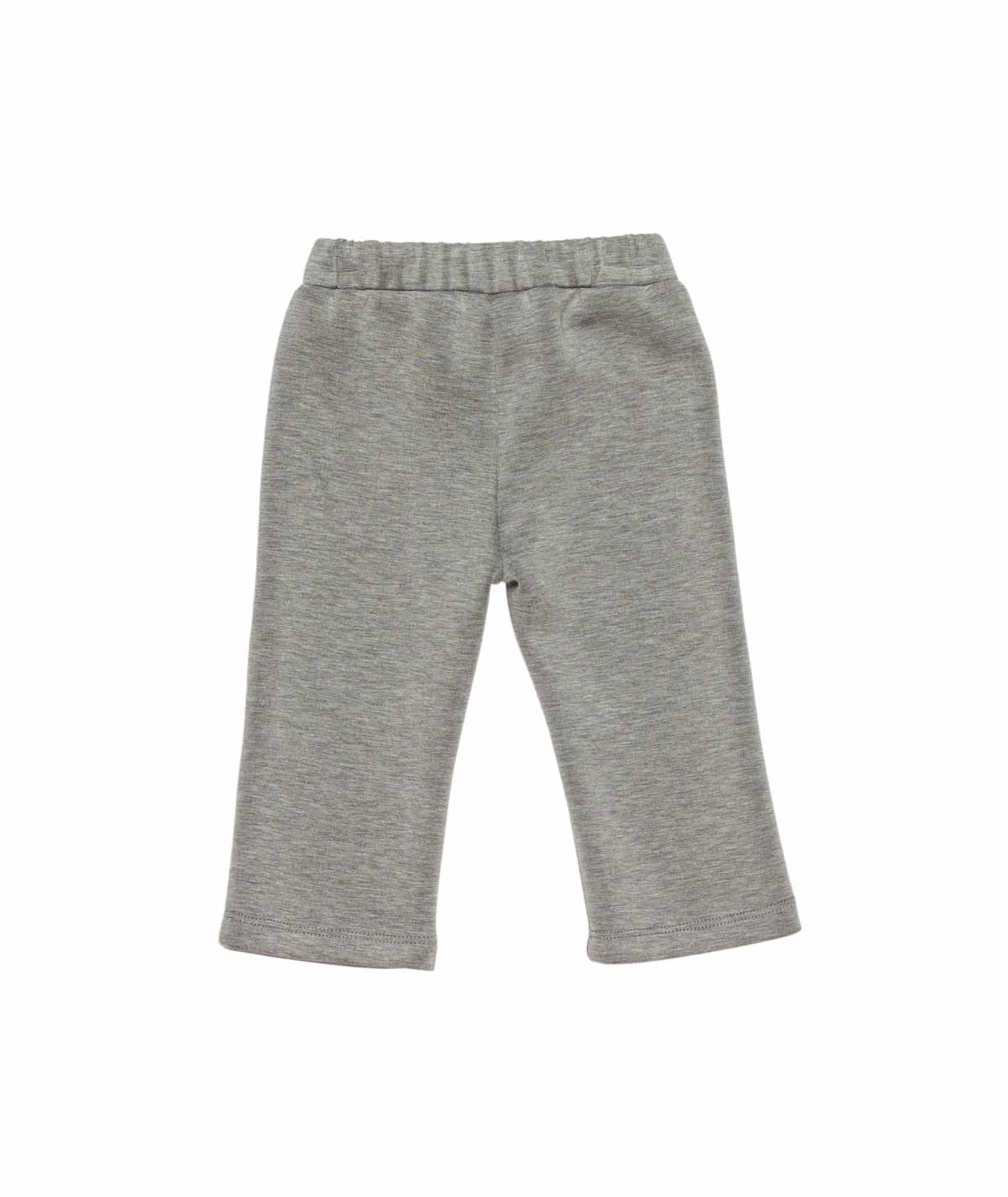 Girl Knit Pants with Side Stripe Melange Gray / 9M