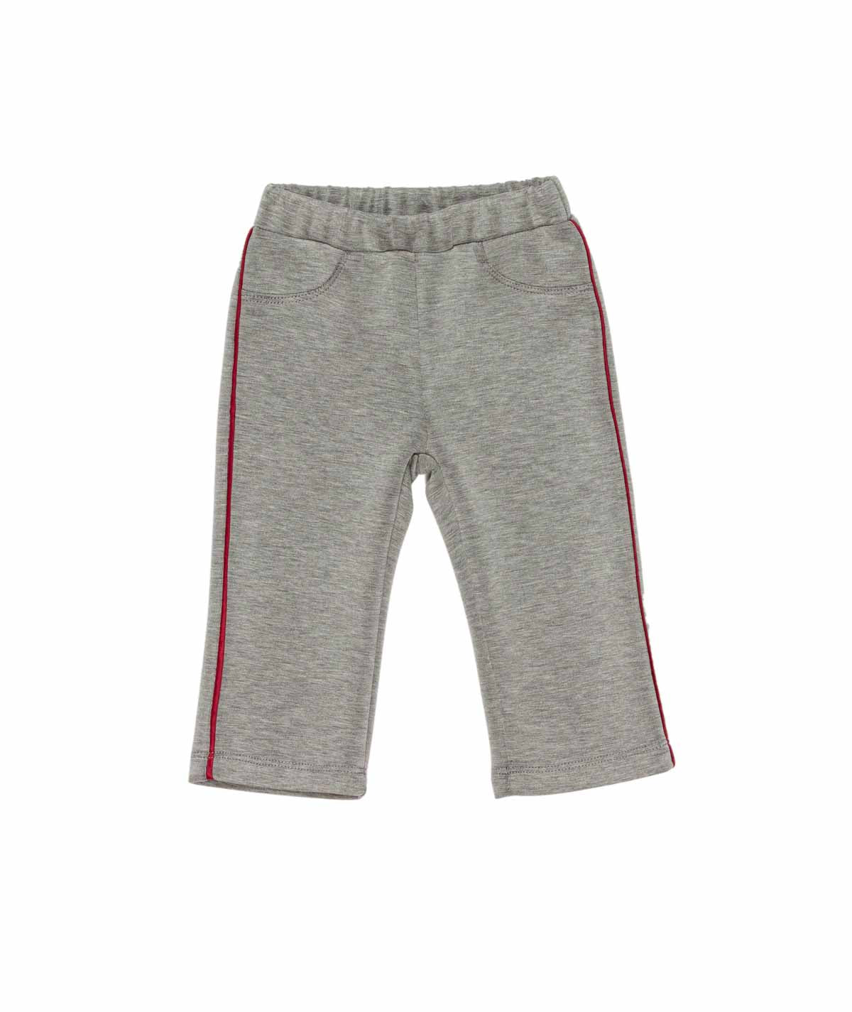 Girl Knit Pants with Side Stripe Melange Gray / 9M