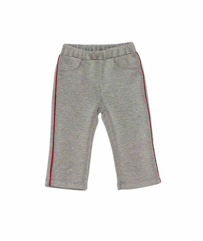Girl Knit Pants with Side Stripe Melange Gray / 9M
