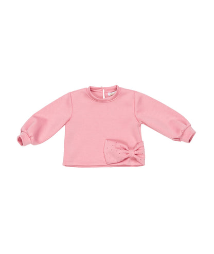 Girl Sweatshirt with Bow Detail Pink / 9M