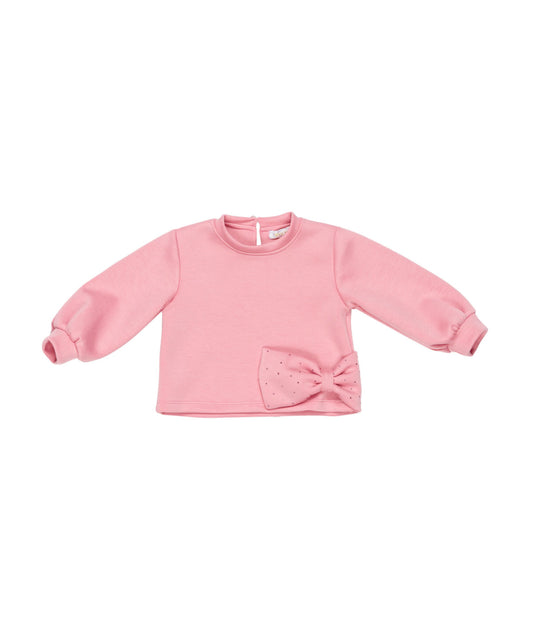Girl Sweatshirt with Bow Detail Pink / 9M