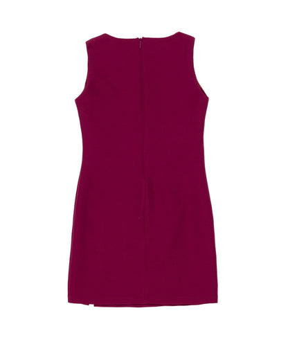 Girl Sleeveless Dress with Side Pleats Plum / 8Y