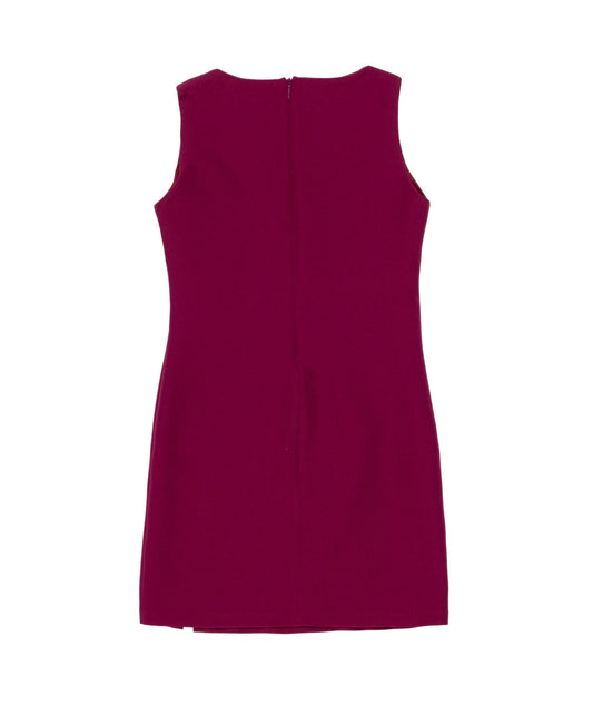 Girl Sleeveless Dress with Side Pleats Plum / 8Y