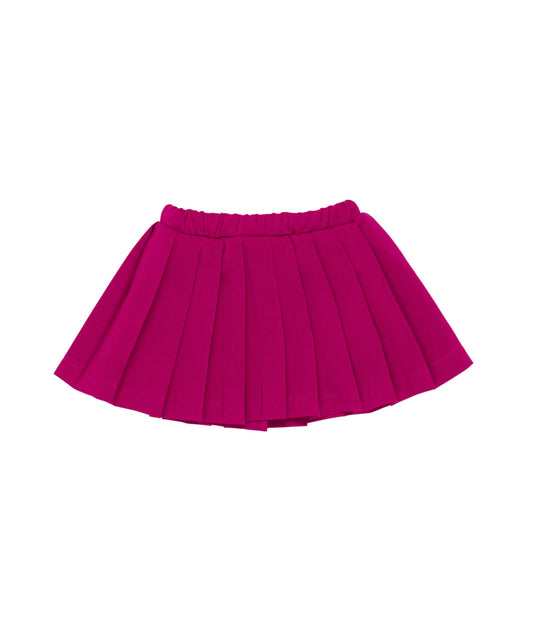Girl Pleated Skirt with Drawstring Waist Amaranth / 9M
